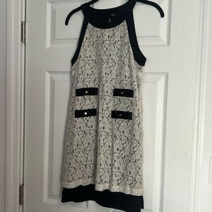 Aqua White Lace Dress - Super Cute - Size XS Great Condition